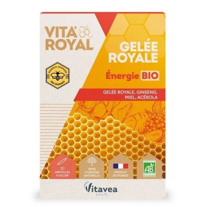 Vitavea Gelee Royal Energie BIO 10 Ampoules