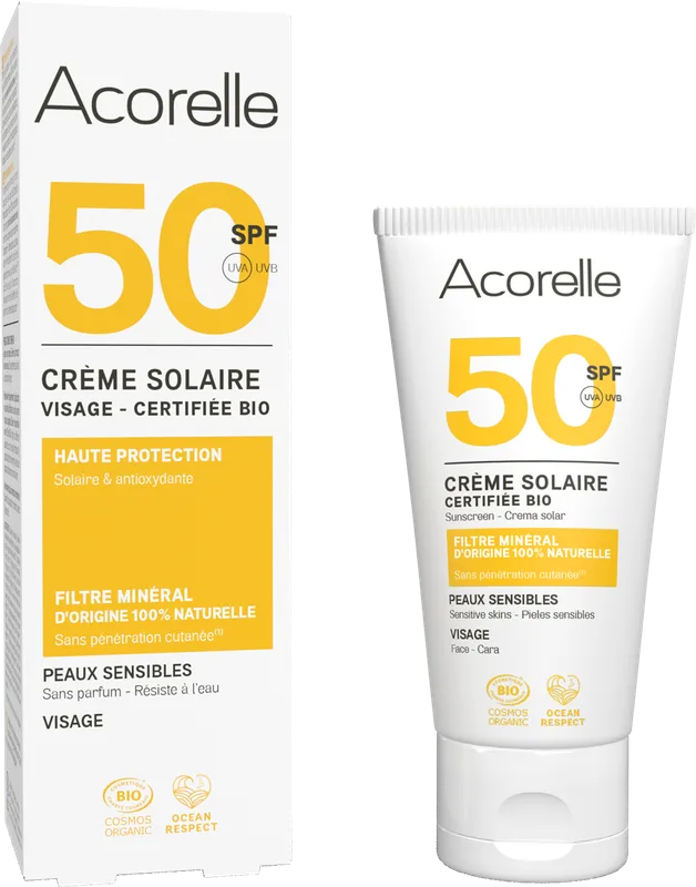 Acorelle Creme Solaire Visage SPF50 50 ml