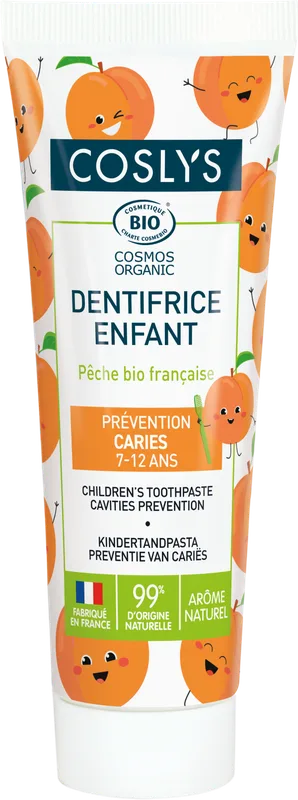 Coslys Gel Dentifrice Enfant Prev Carie Peche 50 ml