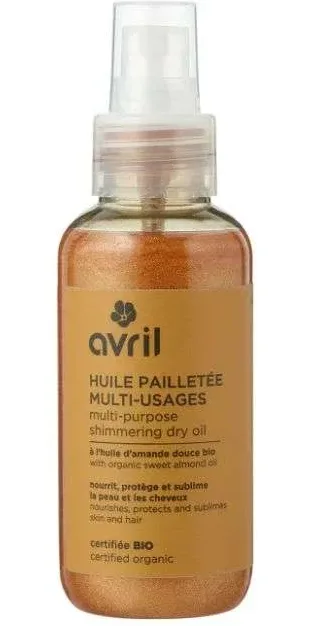 Avril Huile Pailletee Multi Usages A L Huile D Amande Douce 100 ml