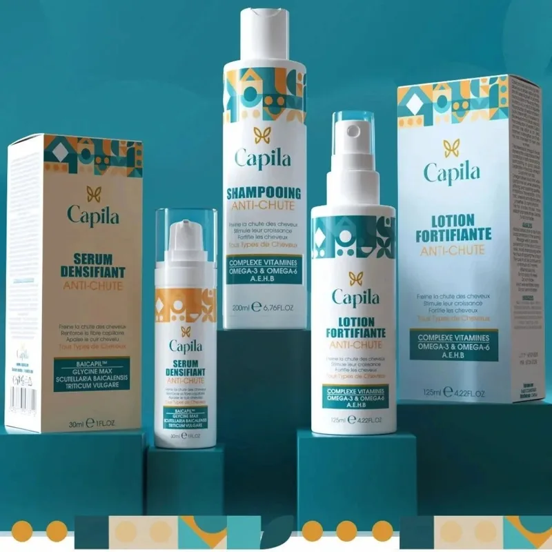 Capila Shampoing 200 ml+ Lotion 125 ml+ Serum 30 ml Pack Anti-Chute