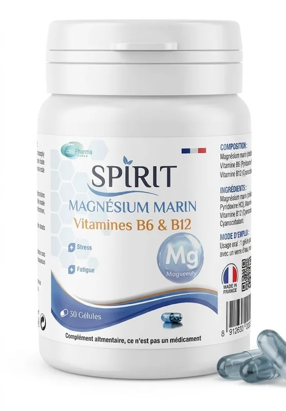 Spirit Magnesium Marin Vitamine B6 & B12 30gelules