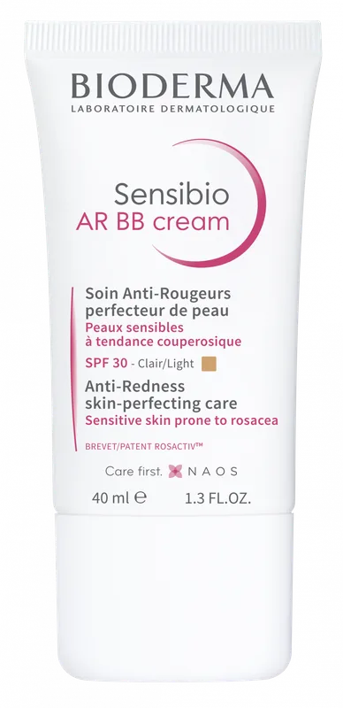 Bioderma Sensibio AR BB Cream Clair Soin Anti-Rougeurs SPF30 Perfecteur de Peau 40 ml