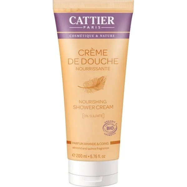 Cattier Creme de Douche NOURRISSANTE-parfum Amande et Coing 200 ml