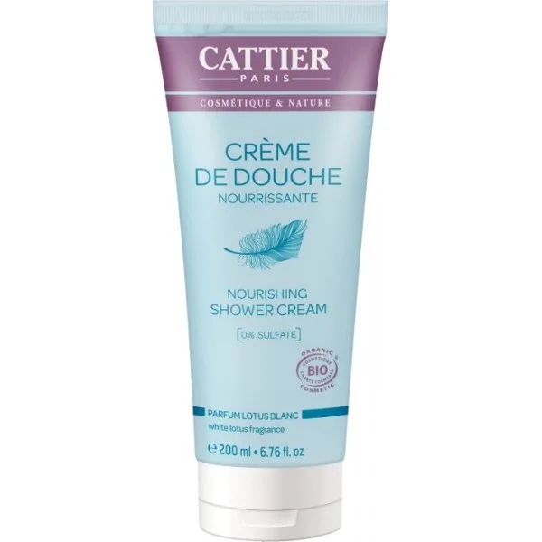 Cattier Creme de Douche Nourrissante- parfum Lotus Blanc 200 ml