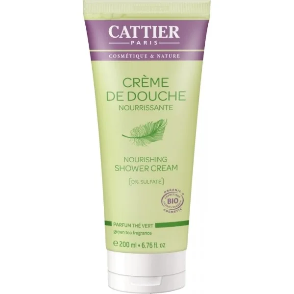 Cattier Creme de Douche Nourrissante- parfum the Vert 200 ml