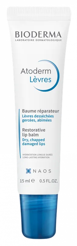 Bioderma Atoderm Baume Levres 15 ml Nourrit et Apaise les Lèvres Gercées