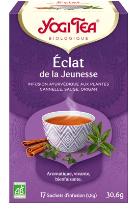 Yogi Tea Eclat de la jeunesse 17x 2 g (Cannelle, sauge, origan, verveine odorante)