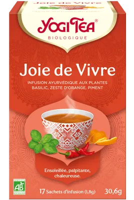 Yogi Tea Joie de vivre 17x 2 g (Basilic, réglisse, jus de citron séché, zeste d'orange, gingembre, piment)