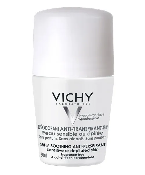 Vichy Deodorant Anti-Transpirant 48h Roll-On 50 ml Peau Sensible ou Épilée